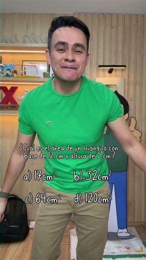 Si no puedes con esta pregunta de área de un triangulo te vamos a regresar a tercero de primaria 😰