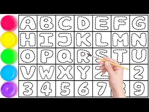 Learn How to Draw & Paint ABCD & 1234 Easy for Beginners, Easy Step by Step Draw for Kids - Ks Art