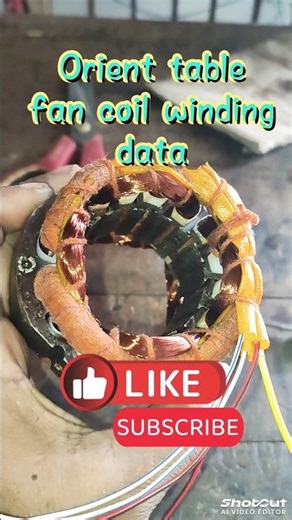 👉Orient company normal table fan coil winding data | table fan coil repairing 👈#shortvideo #viral