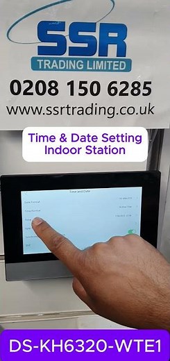 How to Set Time & Date on Hikvision Intercom Indoor Station Model- DS-KH6320-WTE1