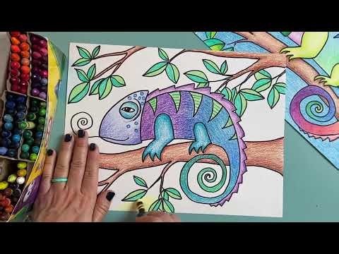 Mood Color Chameleon Drawing for Kids!