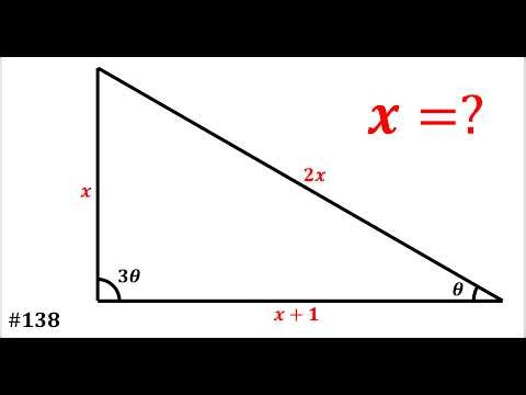 Find x in this θ and 3θ Triangle | Geometry Problem #138