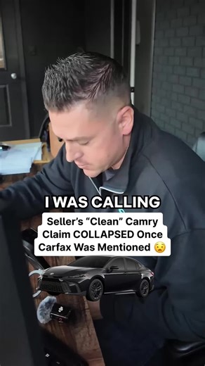 When someone calls to sell their 2018 Camry, we’re checking everything: paint, miles, battery, tires. But no matter how good the car deal sounds, nothing moves till that VIN Carfax confirm what’s really under the surface #usedcar #toyotacamry #carvaluation