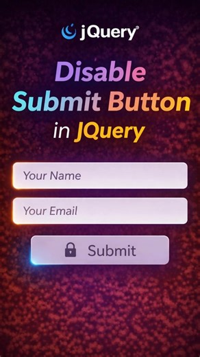 Disable Submit Button in jQuery | Simple Form Control Tutorial #coding #shorts