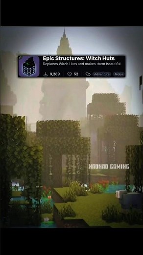 [Epic Structures: Witch Huts] Minecraft Best Mods #shorts