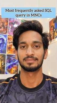 Most frequently asked SQL query in MNCs #shorts #sql #database #softwareengineer #dataengineer