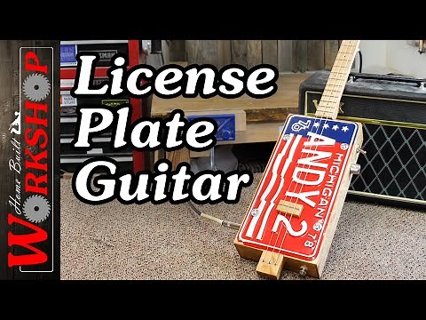 3 String License Plate Guitar