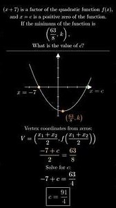 SAT Hard Question 1: Quadratic Function