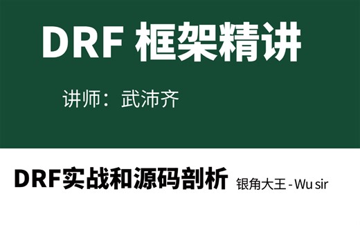 2025最新drf实战和源码剖析（django rest framework）