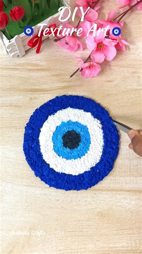 Texture Art Evil Eye | #diy #shorts #craft #evileye #trending #viralvideo #textureart #relaxing
