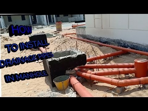 how to install or fixing underground drainage pipes in manhole