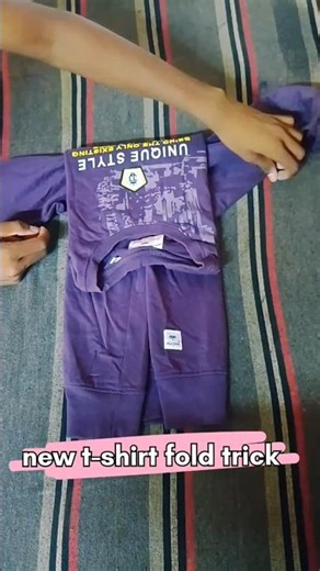🧥 T-Shirt Folding Trick in Seconds! | Easy & Fast Method