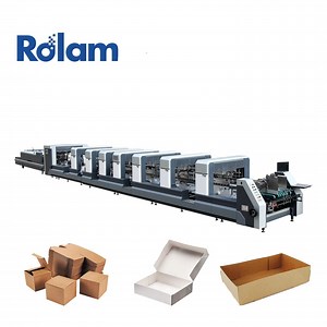 [Hot Item] Rolam High-End Data Store Paper Box Hookless Folding Gluing Automatic Folder Gluer Machine