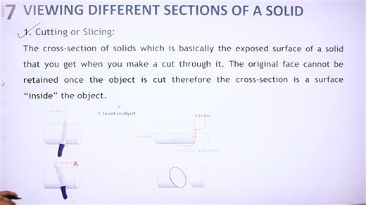 VIEWING DIFFERENT SECTIONS OF A SOLID