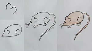 113K views · 1.6K reactions | Easy rat drawing with number 3 very easy for kids | Priyanka creative guru | Facebook
