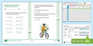 Year 4 Multiplication and Division End-of-Unit Assessment and Tracker