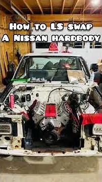 How to LS swap a Nissan Hardbody D21 #howto #lsswap #nissanhardbody #d21 #shorts