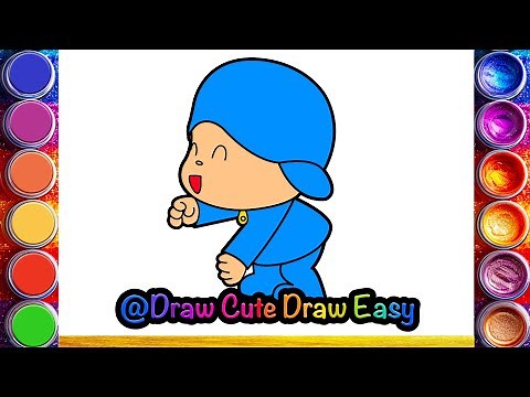 How to Draw Pocoyo Easy ❤️💛💙🌈| Pocoyo step-by-step drawing 👶🥰| Drawing for Kids😍 | Let’s go Pocoyo😂