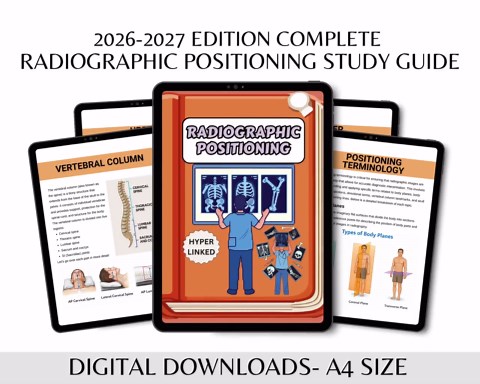 X Ray Radiographic Positioning Study Guide Bundle: X-ray Positioning Notes, Techniques & Complete Imaging Exam Prep PDF - Etsy