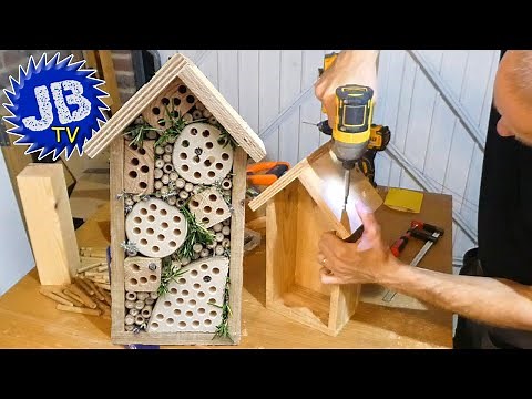 How To Make A Bee Hotel from scrap wood - Save the Bees