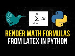 Render Math Formulas From LaTeX in Python