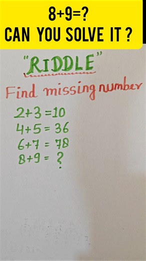 Find The Missing Number Puzzle|Maths Riddle Challenge