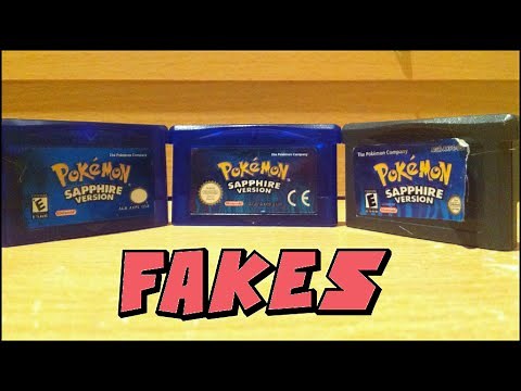 Spot the Difference! Comparing FAKE and REAL Pokemon Sapphire Games! [GBA]