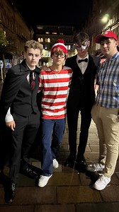 31K views · 296 reactions | Launching our Halloween costumes 2025 . . . . . . #halloween #halloween2025 #trickortreat #halloweentrends #futurehusband #boyband #boybands #diyhalloweencostume #lastminutehalloweencostume #boyband #music #trending #justthebrave #explorepage #glasgow #viral #edinburgh #scotland #scottishband #halloweencostume #halloweencostumeideas #forestgump #whereswaldo #whereswally #dracula #vampire #menshalloweencostume | Just The Brave Official | Facebook