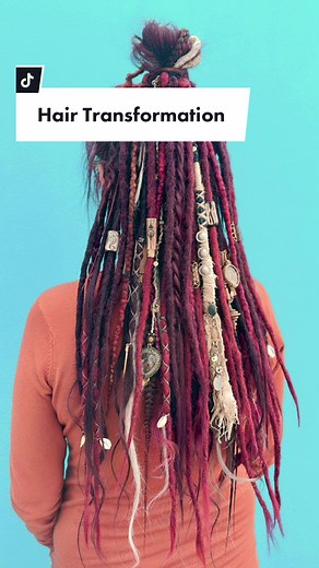 This is how her Hair Transformation went. Installing 25 temporary dreadlock extensions & an elastic dread ponytail for extra volume. #hairtransformation #transformation #hair #dreadlockextensions #hairtok