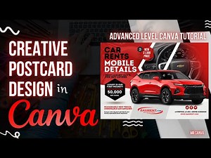 How To Create Unique Postcard Design in Canva Tutorial | Advanced Level Canva Tutorial