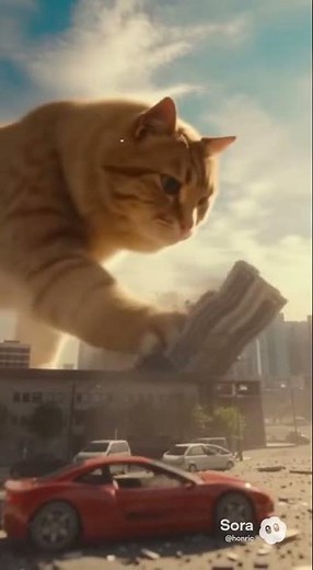 CATZILLA Unleashed! Orange Cat Destroys the City in Full Disaster Mode