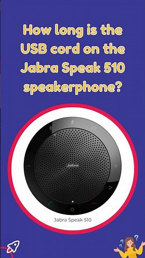 Jabra Speak 510 Bluetooth Speakerphone: How Long is the Cable? #shorts