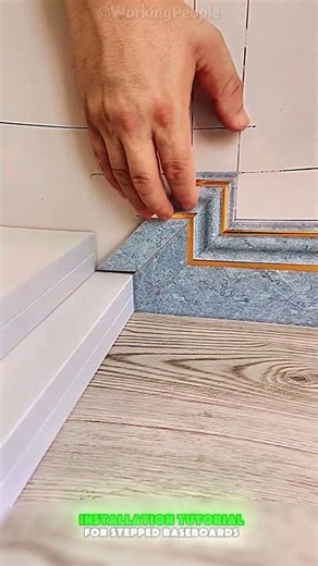 Installation tutorial for stepped baseboards 🛠️🚪🧱