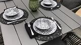 PURPLE LEAF 9-Piece All-Weather Wicker Outdoor Dining Set with Square Table All Aluminum and Grey Cushions for Garden Backyard Deck ZP04-DSH09-AW-155
