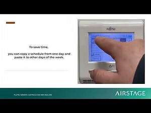 Fujitsu General Airstage Weekly Timer Settings wired remote