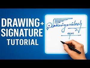 🔴 How to Draw & Create a Stylish Signature | Clean Aesthetic Signature Design | Sakariya Nilesh