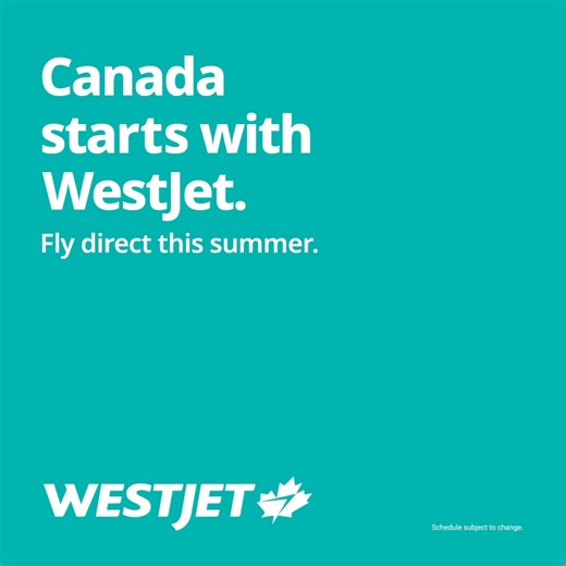 Spend your summer immersed in Canadian scenery, starting with our direct flights to Calgary, Halifax or St. John's. | WestJet