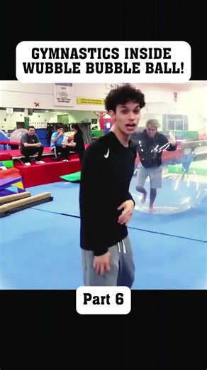 Part 6 GYMNASTICS INSIDE WUBBLE BUBBLE BALL! #lucasandmarcus #prank #viral #viralvideo #foryoupage