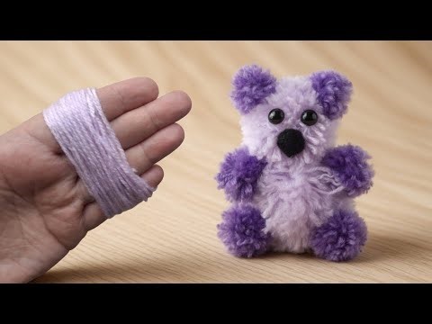 Amazzing Teddy Bear Making with Wool - Super Easy! POM POM
