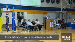 Sask. school Remembrance assemblies held ‘to make sure that those stories continue to be told’
