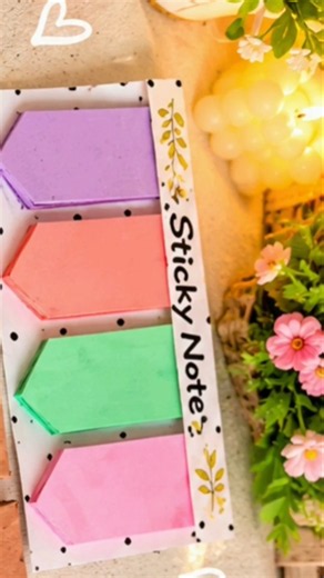 DIY Sticky Notes Making at Home 📝✨ | Easy Paper Craft for Students #shorts #papercrafttutorial