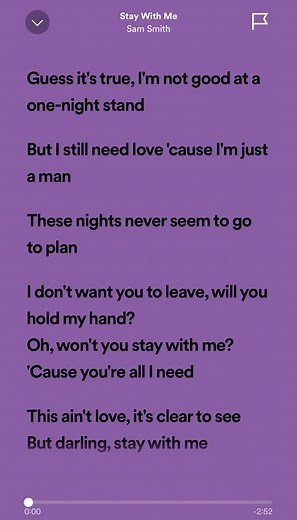 Sam Smith - Stay With Me Song Lyrics Video