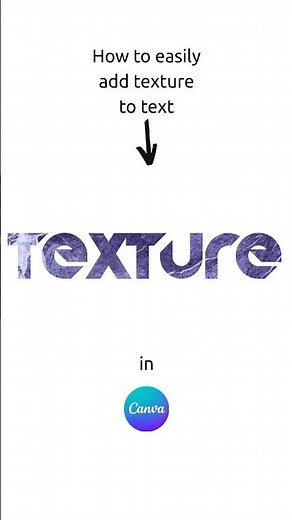 Here’s how to easily add texture to text in Canva. #canva #canvatricks #canvahacks #contentcreation
