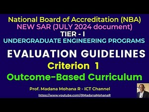 NBA Accreditation-New SAR Evaluation Guidelines (UG Tier-I):JULY 2024 | C1. Outcome-based Curriculum