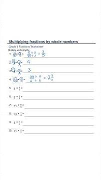 Grade 6 Multiplying Fractions with Whole Numbers | Grade 6 Math ✅💯 #maths #fraction #mathshorts