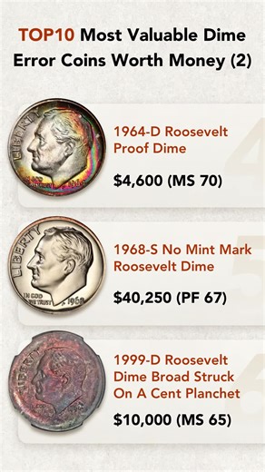 Top 10 Most Valuable Dime Error Coins Worth Money