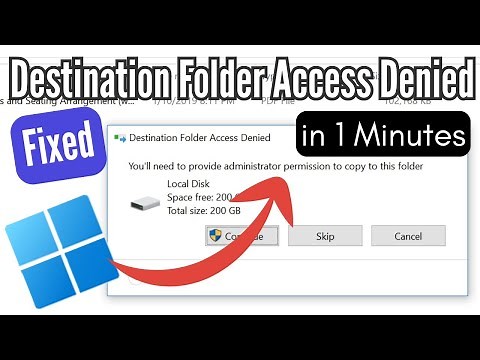How to Fix Destination Folder Access Denied Error Windows 11 ( FIX in 1 Minutes )