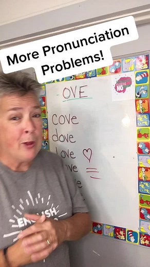 Different ways to pronounce words with -OVE. #move#phonics#humor#apren...
