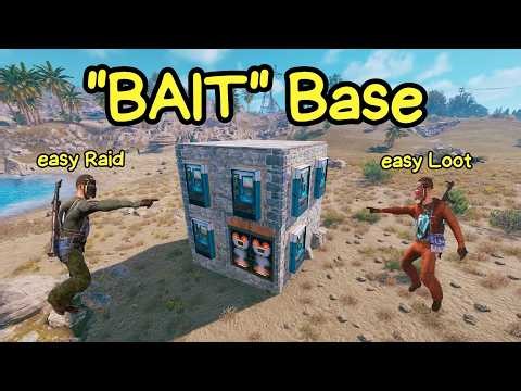 "BAIT" Base! How I got raided 4 times in 2 days. Solo Survival in RUST🌿 #rust