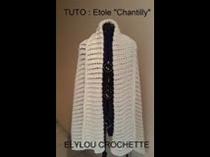 TUTO crochet : Comment faire une Etole "Chantilly" facile, toute taille !